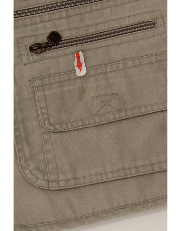 Gilet da uomo vintage UK 38 in cotone grigio medio