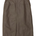 Gonna in pelle da donna VINTAGE IT 42 media W28 grigia