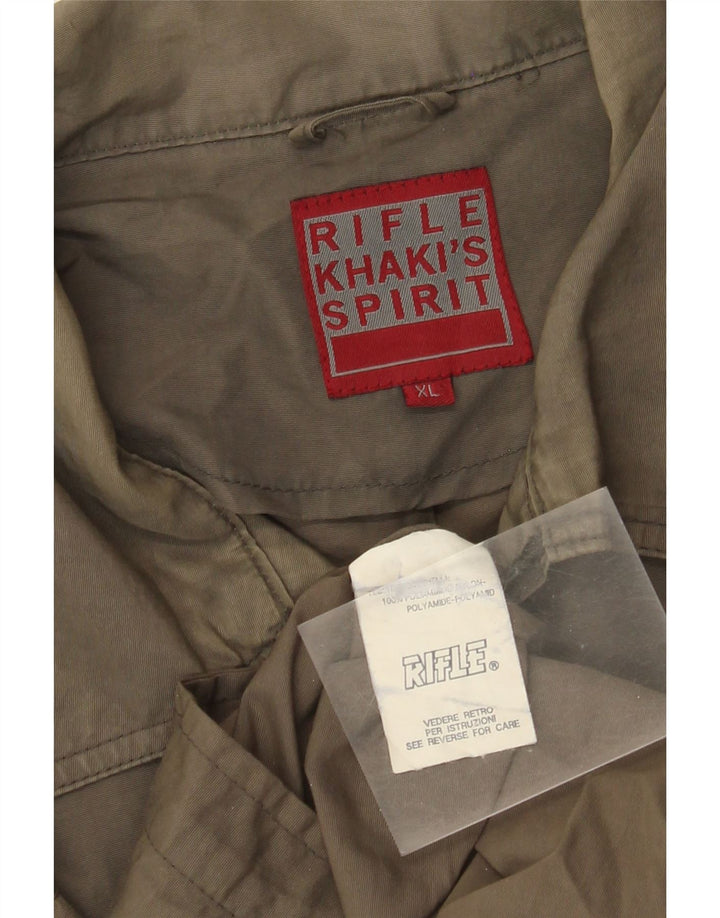 Rifle Mens Khakis Bomber Jacket UK 42 XL Khaki Polyamide