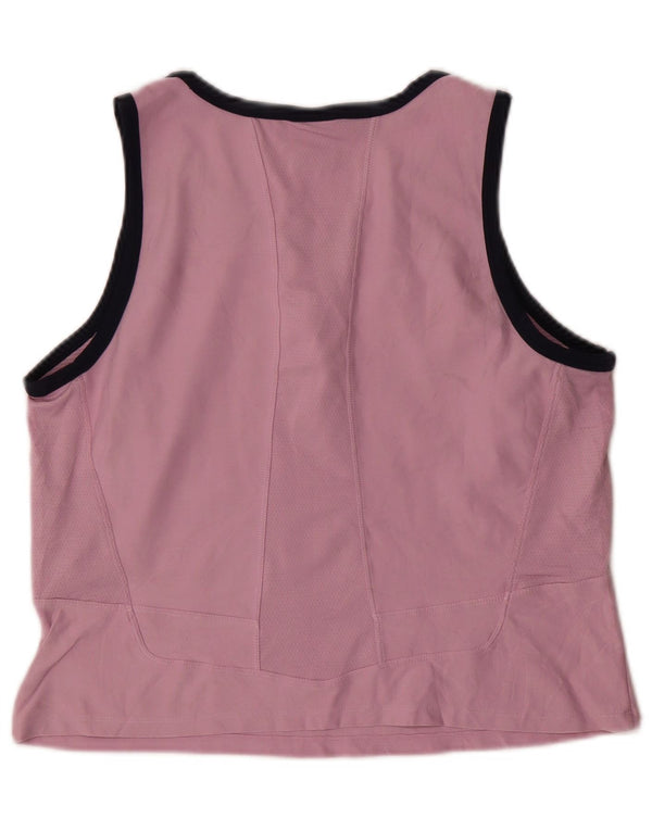 Canotta Nike Dri Fit da donna UK 16/18 XL Poliestere color block rosa