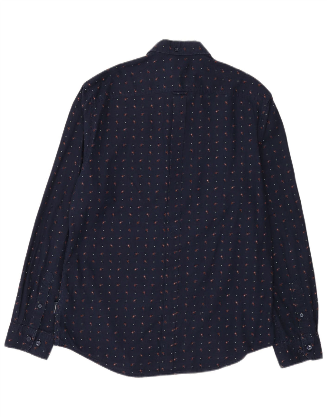 Ben Sherman Chemise Homme Large Bleu Marine Tacheté Coton