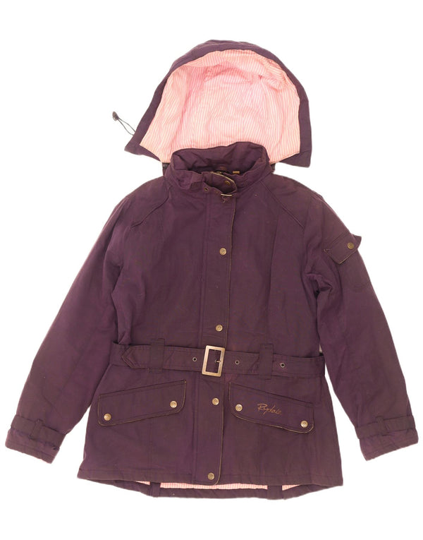 Rydale Womens Hooded Waxed Cotton Jacket UK 16 Large Purple