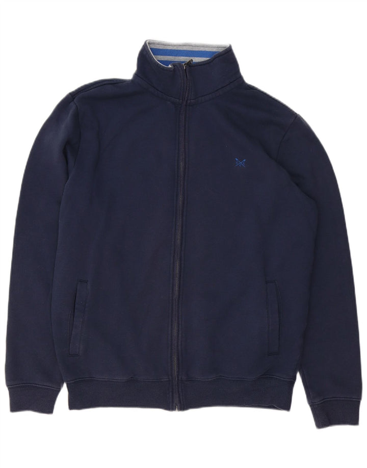 Crew Clothing Mens Tracksuit Top Jacket Medium Navy Blue Cotton