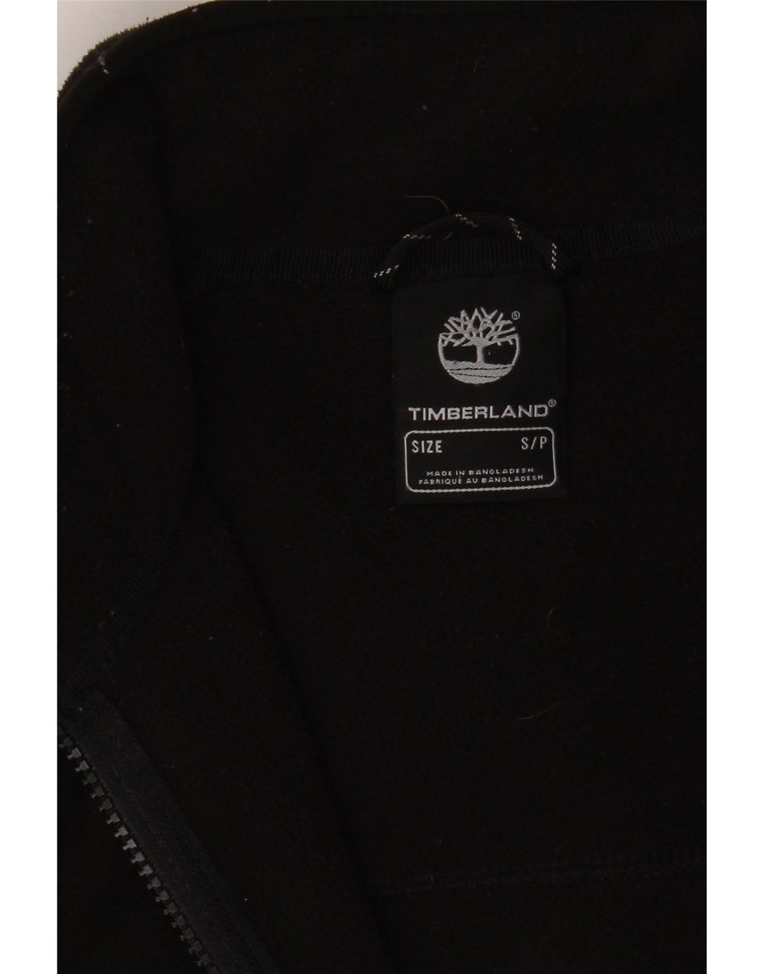 TIMBERLAND Damen Übergroße Fleecejacke UK 10 Small Schwarz