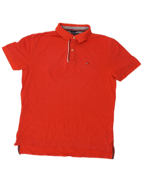 Tommy Hilfiger Herre Classic Fit Polo Shirt Medium Rød Bomuld