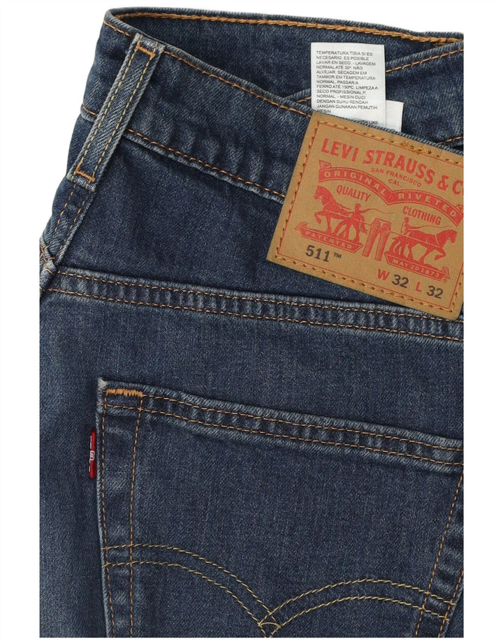 LEVI'S Herren 511 Slim Jeans W32 L30 Blaue Baumwolle