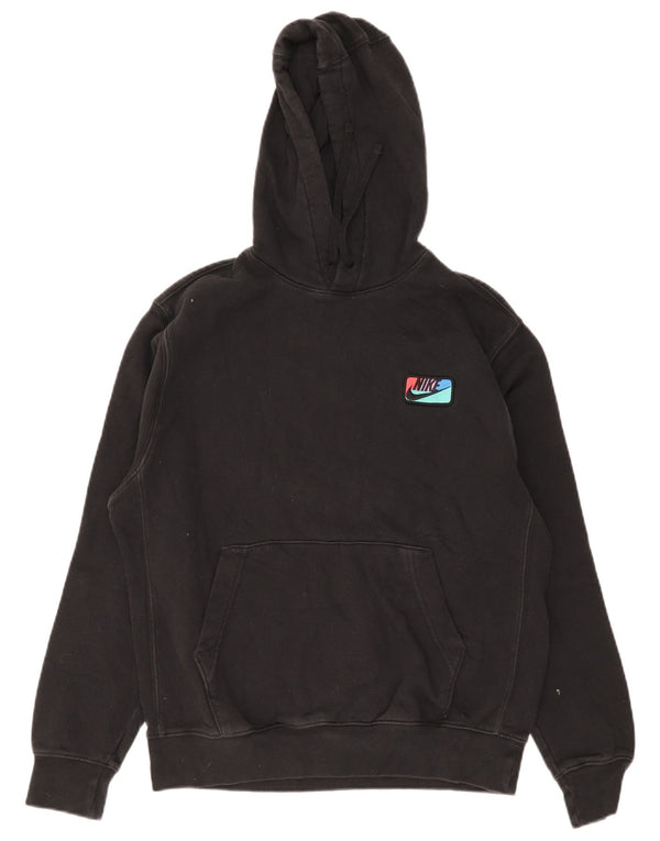Nike Mens Hoodie Jumper Medium Black Cotton