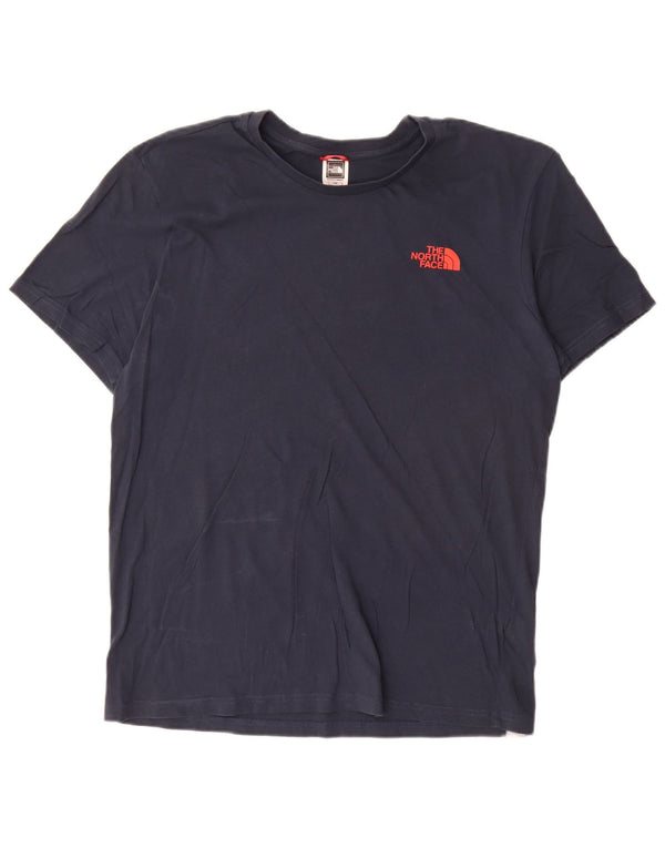 The North Face T-Shirt Homme Haut Large Bleu Marine Coton