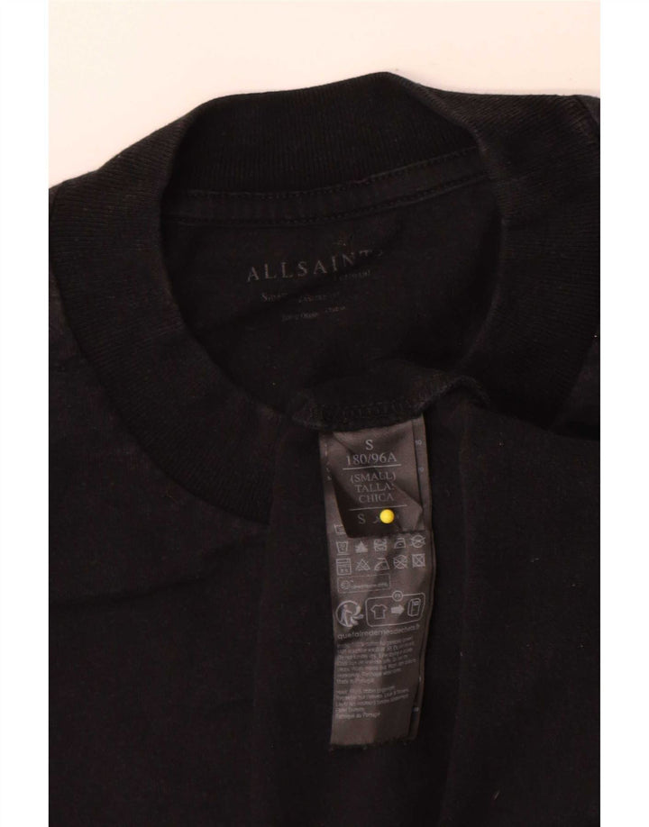 All Saints Mens Graphic T-Shirt Top Small Black Cotton