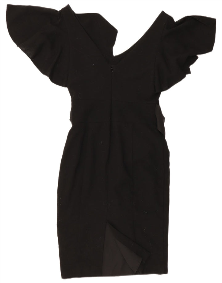 Ted Baker Womens Bodycon Dress Size 1 XS Black Wool