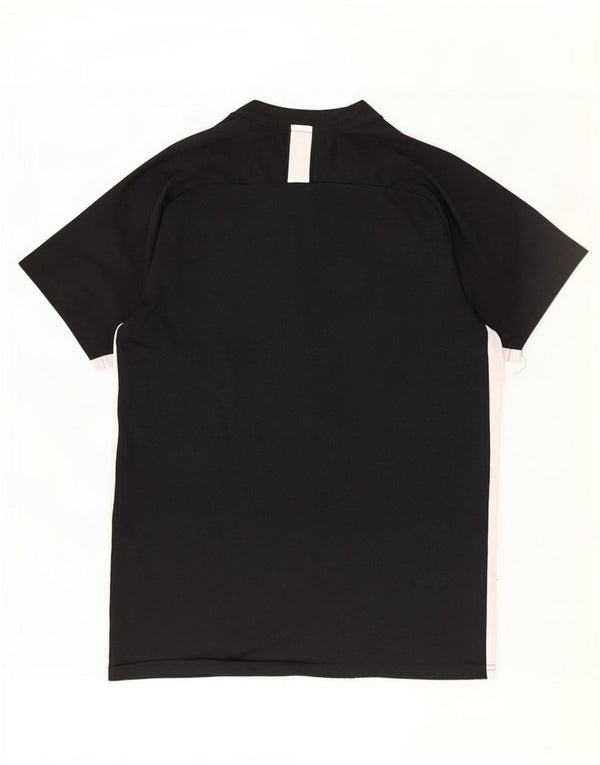 Nike Herre Dri Fit T-Shirt Top Stor Sort Colourblock Polyester