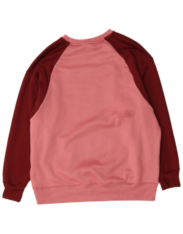 Nike Mens Sweatshirt Jumper Medium Pink Colourblock Cotton