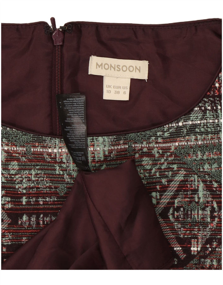Monsoon Damen-Etuikleid, Gr. 10, klein, mehrfarbig, geometrisch