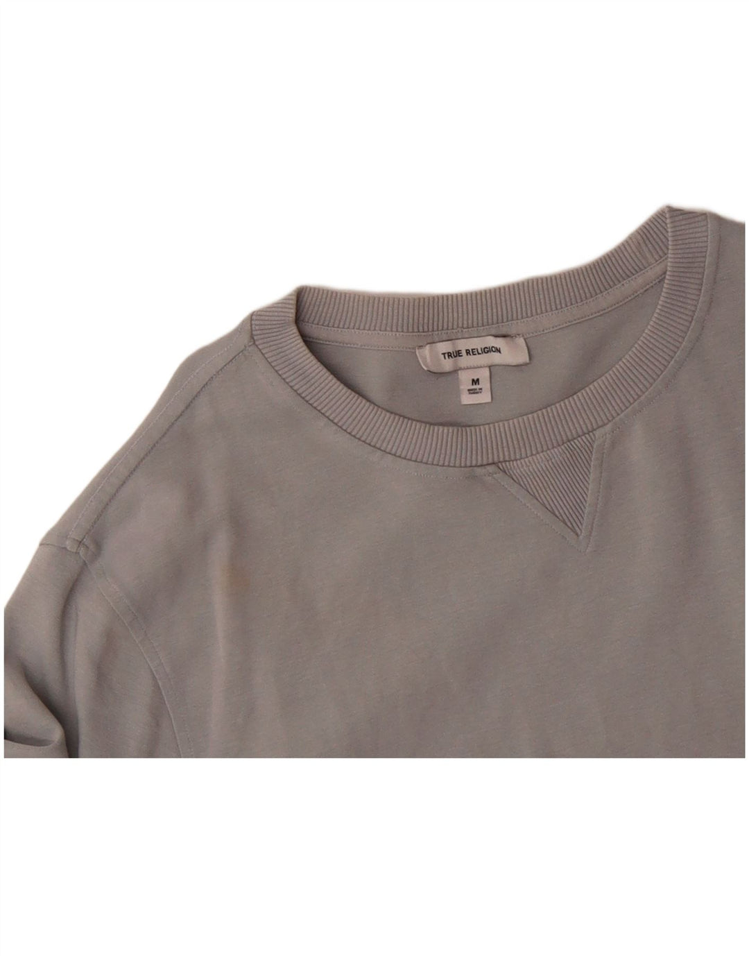 TRUE RELIGION Mens Sweatshirt Jumper Medium Grey Cotton