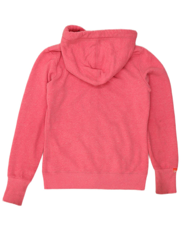 Superdry γυναικείο πουλόβερ με κουκούλα με φερμουάρ UK 10 Small Pink