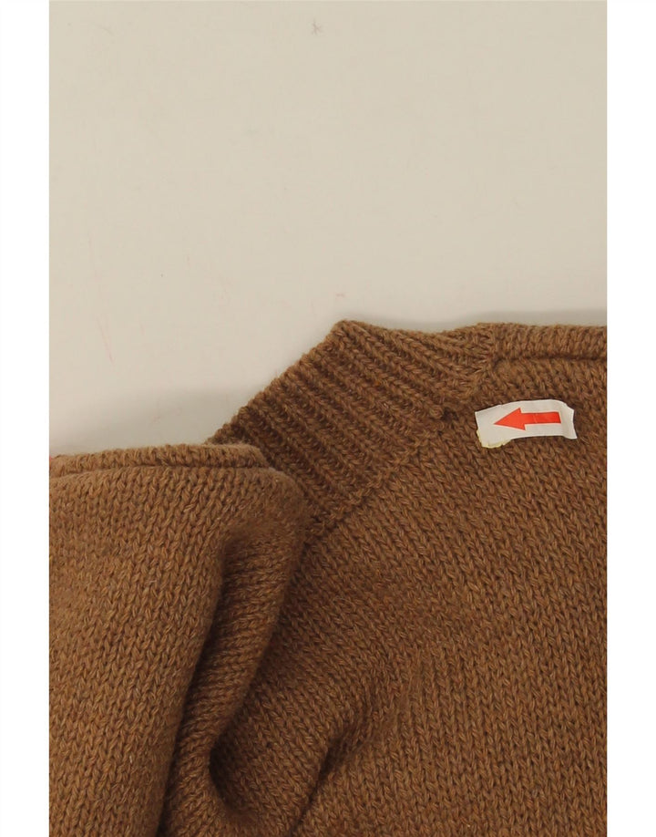 Vintage herre cardigan sweater medium flerfarvet geometrisk
