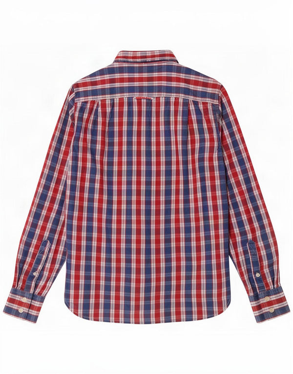 Superdry Mens Shirt Small Blue Check Cotton