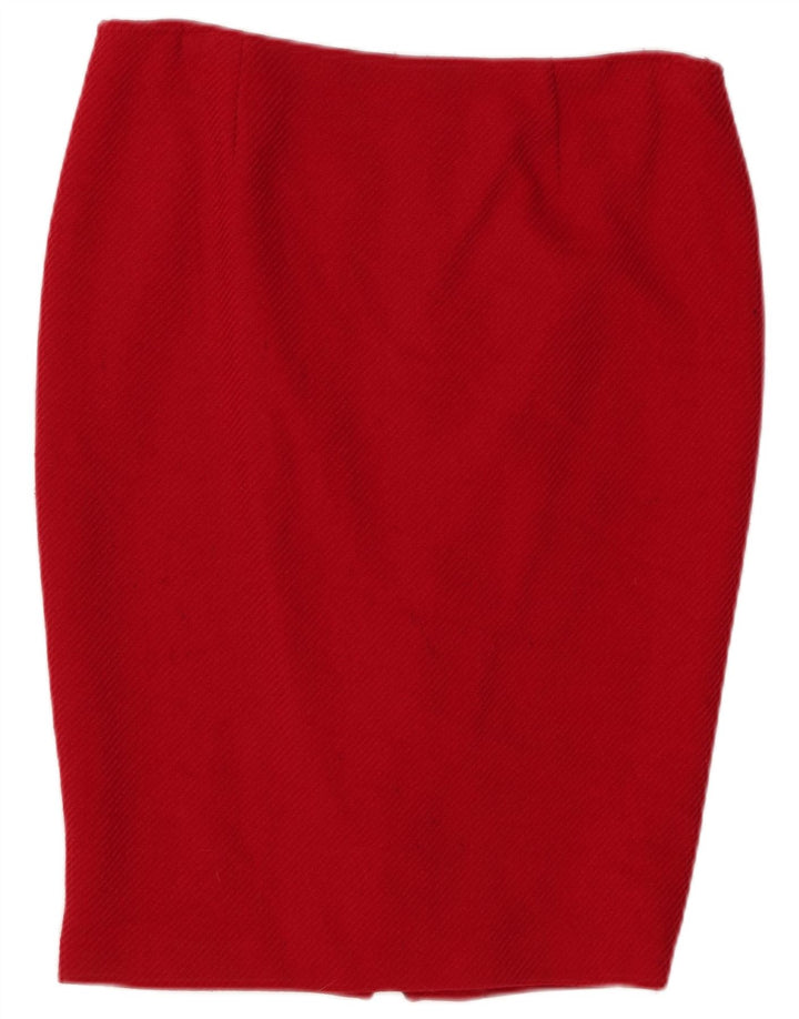 LUISA SPAGNOLI Womens Pencil Skirt IT 46 Large W32  Red Wool