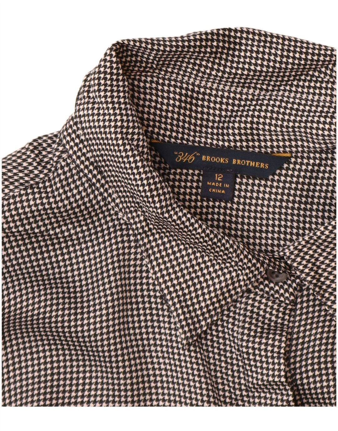 Brooks Brothers Womens 346 Shirt Blouse US 12 Large Grey Polyester