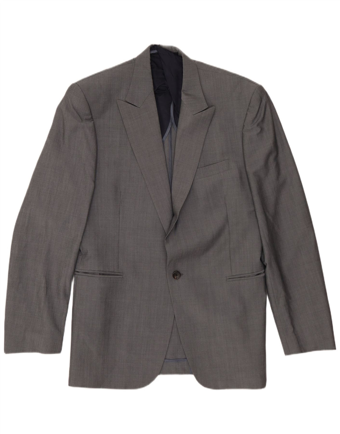 REISS Mens 1 Button Blazer Jacket UK 40 Large Grey Wool