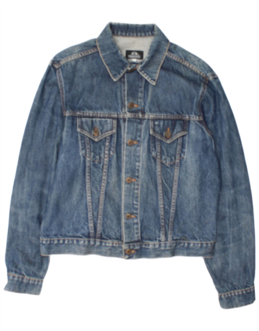 Terranova Mens Denim Jacket UK 40 Large Blue Cotton