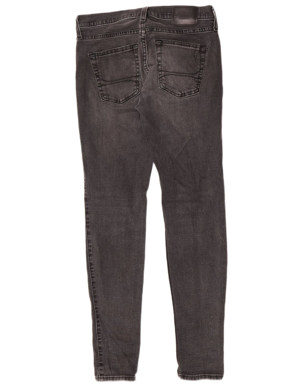 Hollister Mens Super Skinny Jeans W30 L32 Cinza Algodão