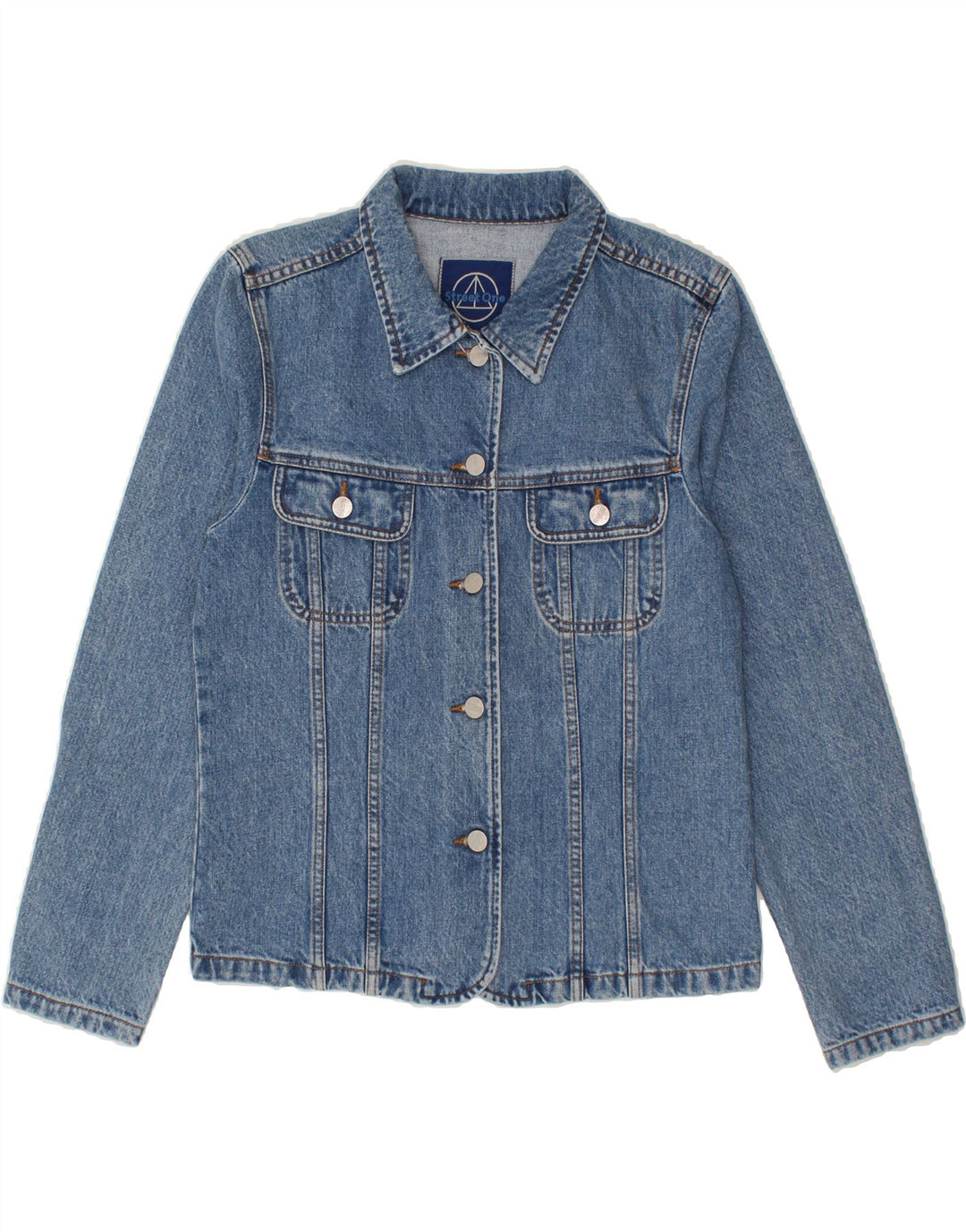 STREET ONE Womens Denim Jacket EU 38 Medium Blue Cotton Vintage Street One and Second-Hand Street One from Messina Hembry 