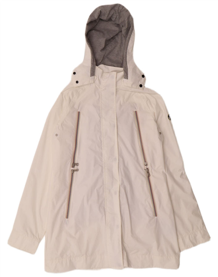 NORTH SAILS Womens Hooded Raincoat UK 10 Small White Polyamide