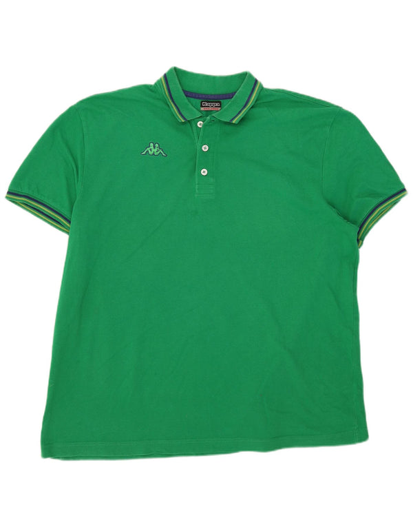 Kappa Polo Homme 3XL Vert Rayé