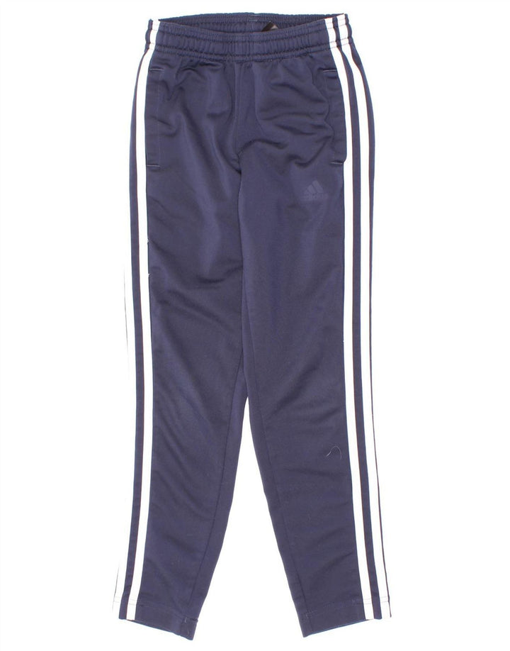 Adidas Boys Aeroready Tracksuit Trousers 7-8 Years Navy Blue Polyester