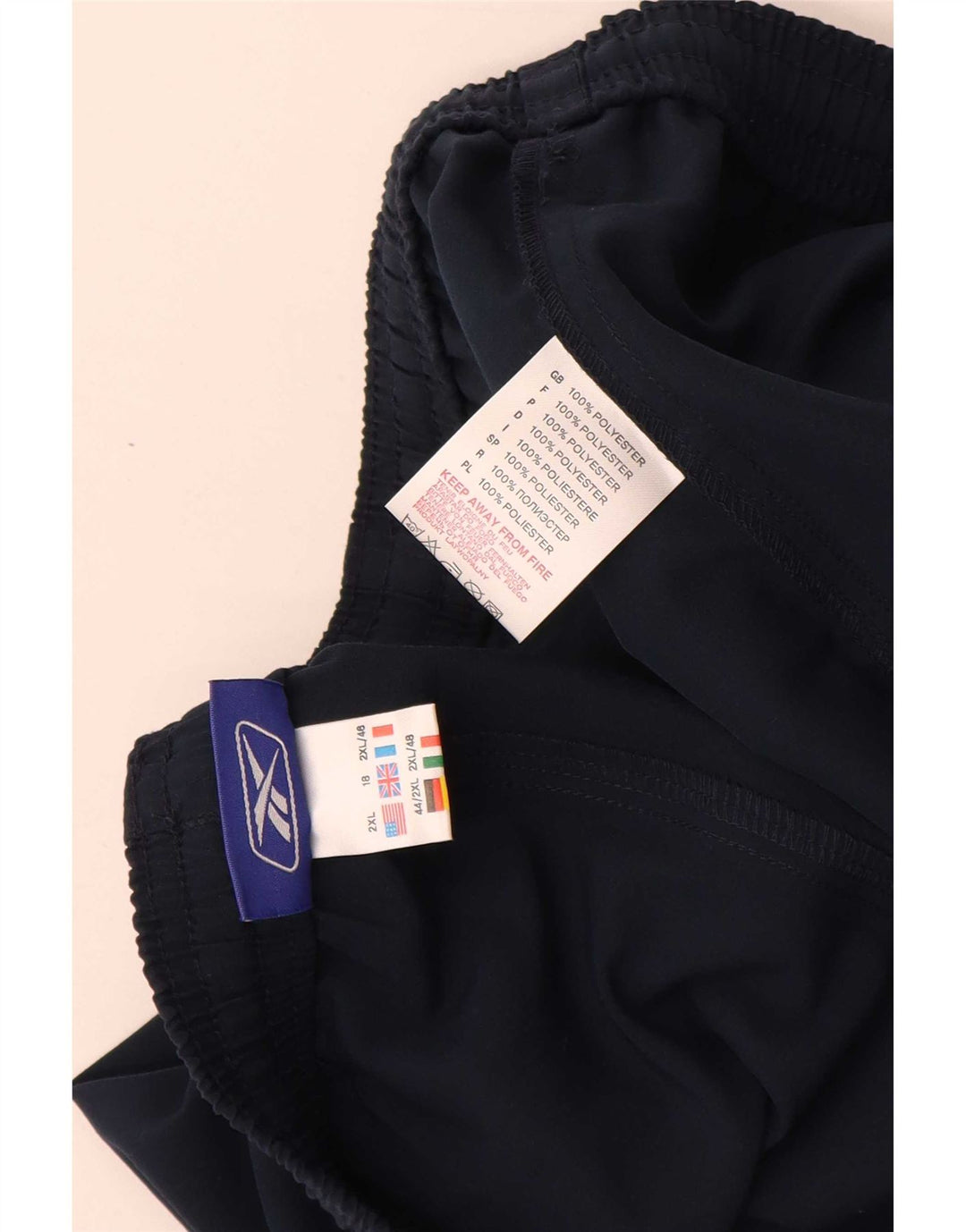 Pantaloncini sportivi Reebok da donna UK 18 XL blu navy poliestere