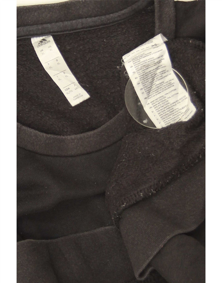 Adidas Mens Sweatshirt Jumper XL Black Cotton