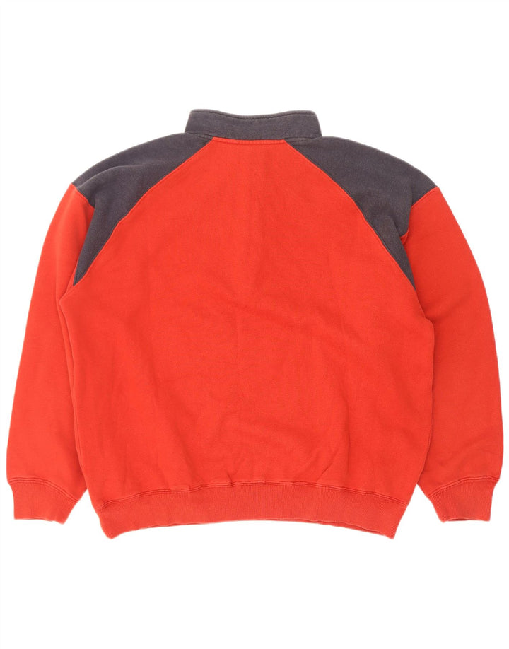 Fila Mens Zip Neck Sweatshirt Jumper XL Red Cotton