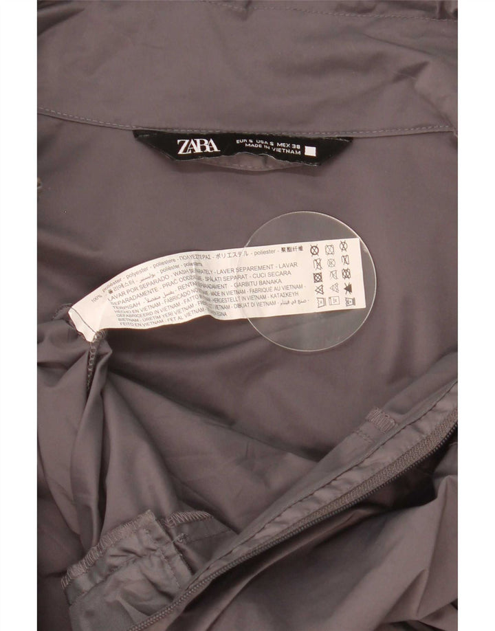 Zara Mens Tracksuit Top Jacket Small Grey Polyester