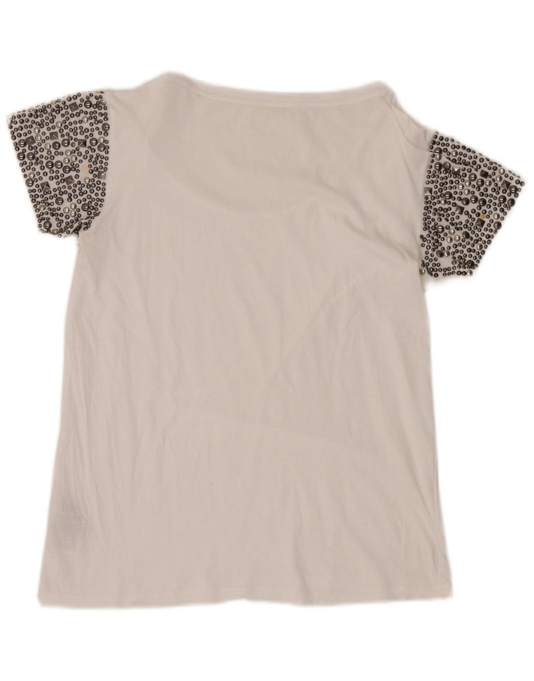 Guess Womens T-Shirt Top UK 8 Small White Cotton