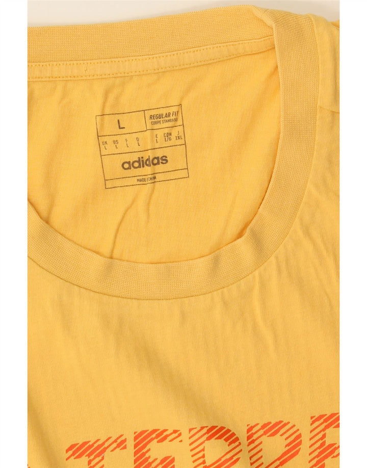 ADIDAS Mens Terrex Regular Fit Graphic T-Shirt Top Large Yellow