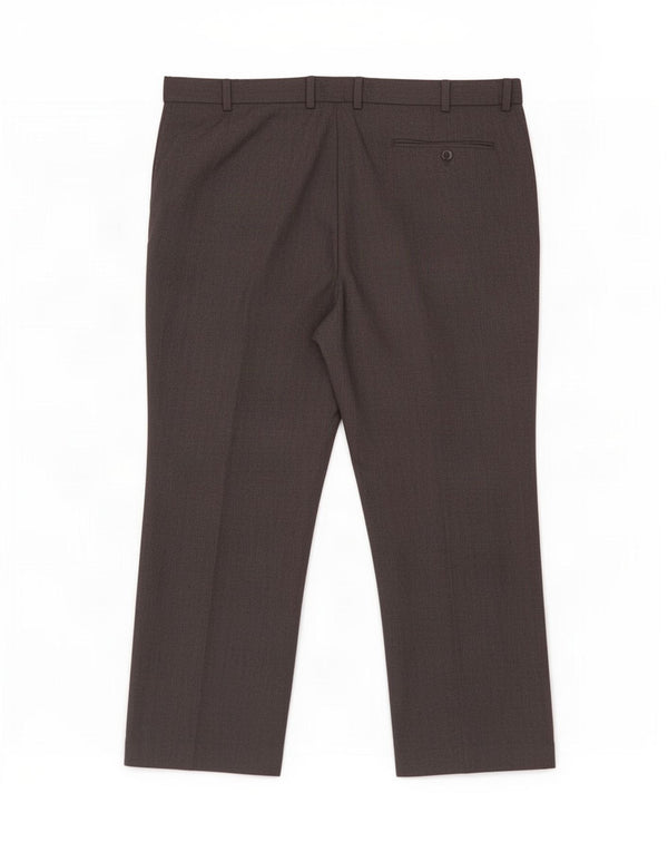 Marks & Spencer Mens Straight Suit Trousers W40 L27 Grey Wool