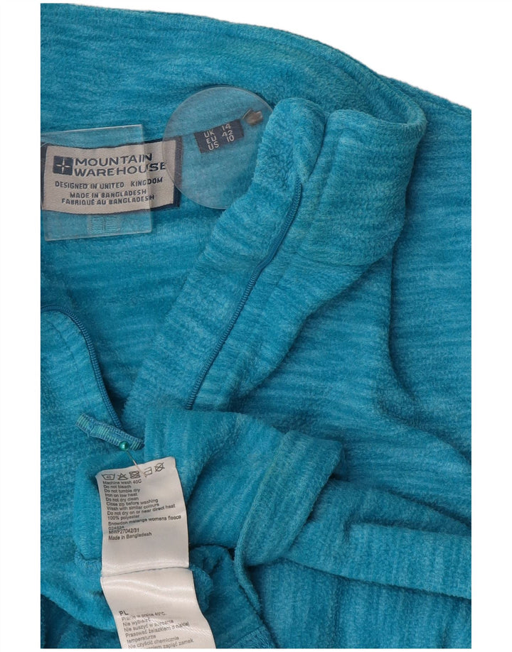 Mountain Warehouse Womens Fleece Jumper UK 14 Large Blue Flecked Polyester