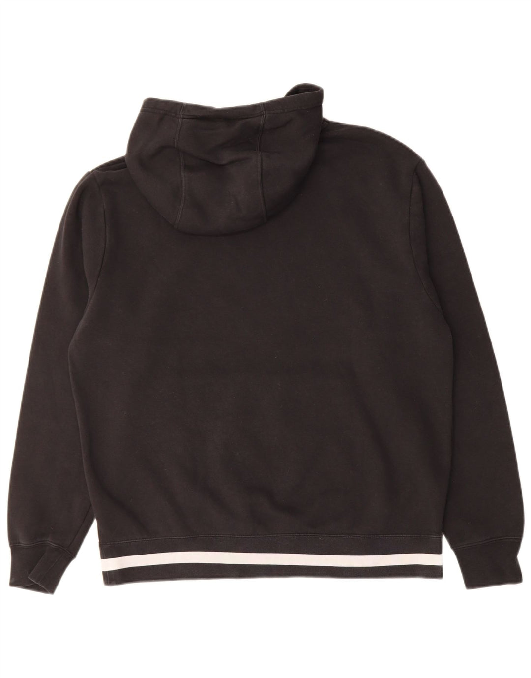 NIKE Mens Graphic Hoodie Jumper Medium Black Cotton