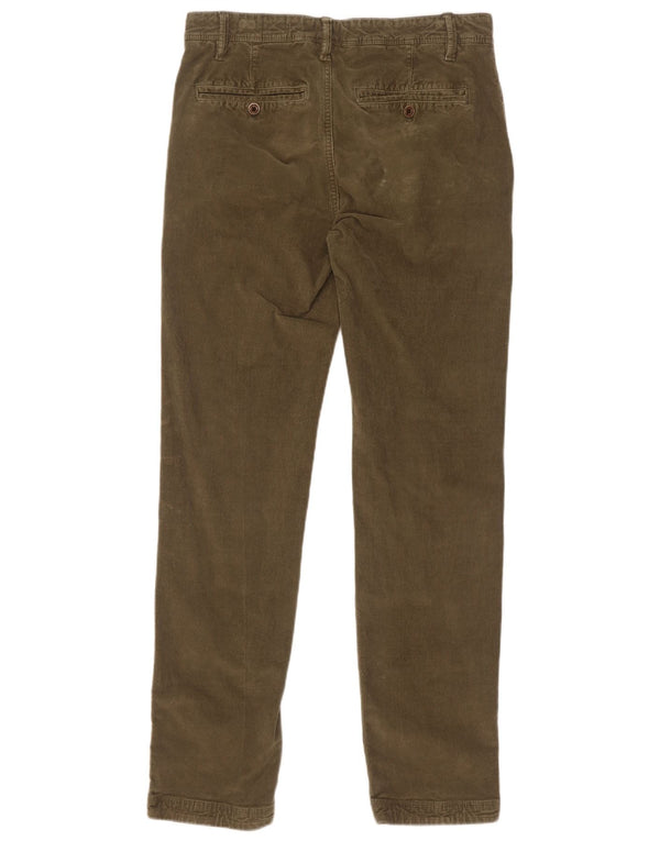 Męskie proste sztruksowe spodnie Fat Face W30 L32 Khaki Cotton