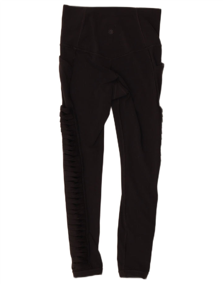 ATHLETA Womens Crop Leggings UK 4 XS Black Nylon