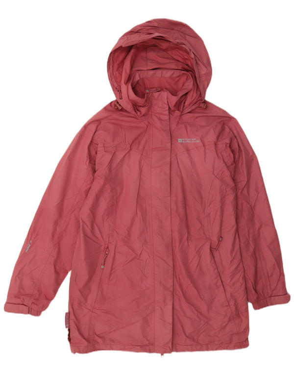Mountain Warehouse Damen-Regenmantel mit Kapuze, UK 14, Größe L, Rosa, Polyester