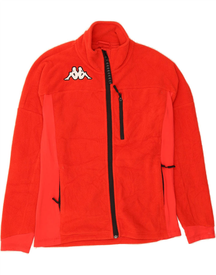 KAPPA Womens Fleece Jacket UK 16 Large Red Polyester Vintage Kappa and Second-Hand Kappa from Messina Hembry 