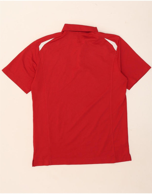 Nike Mens Dri Fit Polo Shirt Medium Red Colourblock Polyester