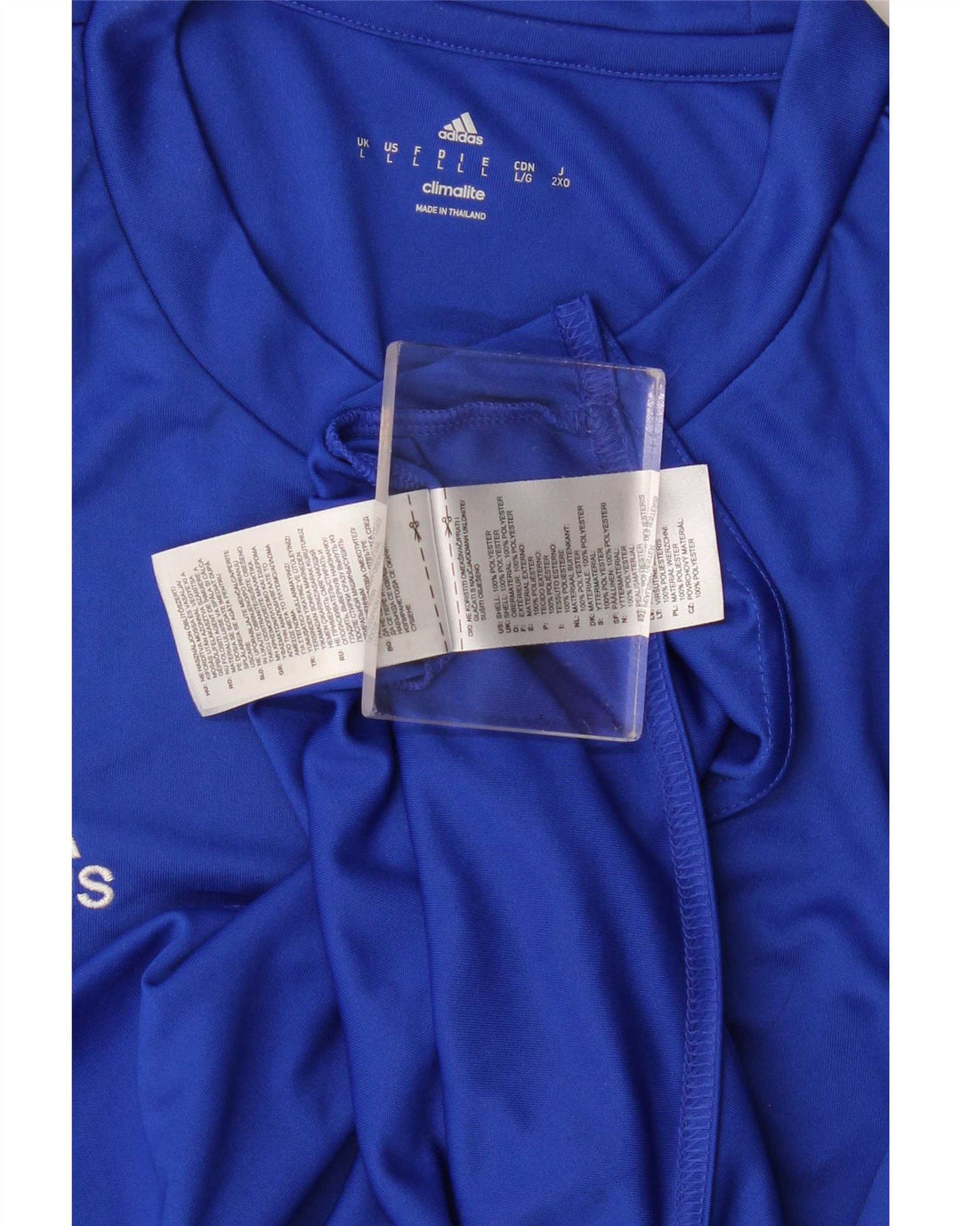 Adidas Herren Climalite T-Shirt Top Large Blau Polyester