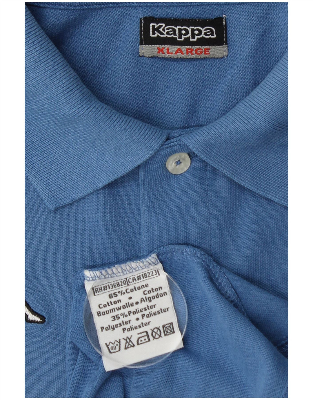KAPPA Mens Polo Shirt XL Blue Cotton