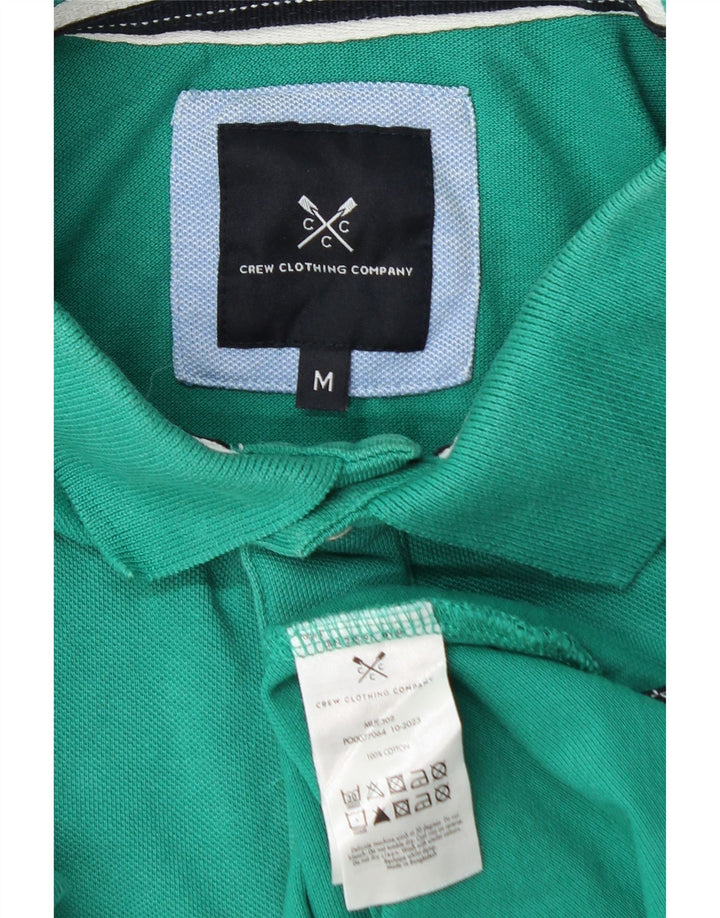 CREW CLOTHING Mens Polo Shirt Medium Green Cotton