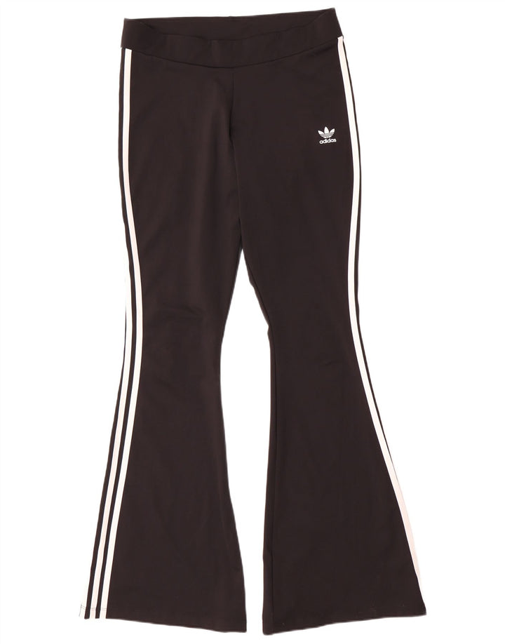 Adidas Womens Flare Leggings UK 16 Large Black Polyester