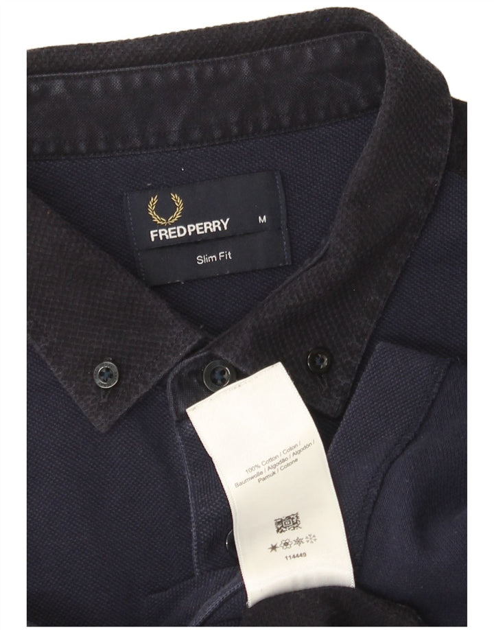 Koszula męska Fred Perry Slim Fit, średnia, granatowa, bawełniana