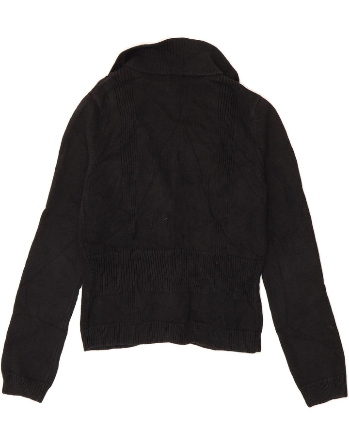MOSSIMO Womens Cardigan Sweater UK 10 Small Black Cotton Vintage Mossimo and Second-Hand Mossimo from Messina Hembry 